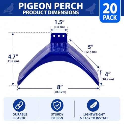 Image of Coloch 20 Pcs Dove Rest Stand, Lightweight Pigeon Perches Plastic Birds Roost Holder, Pigeons Dwelling Frame Birdcage Accessories for Parrots and Other Birds
