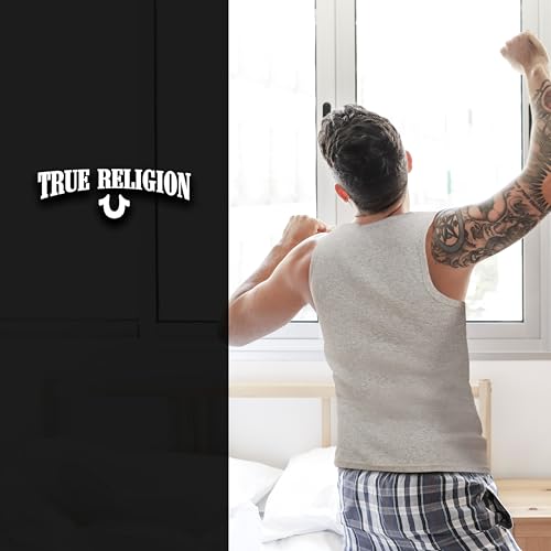 True Religion Lightweight Tank Tops for Men, 5 Pack Classic Ribbed Cotton Mens Undershirts4