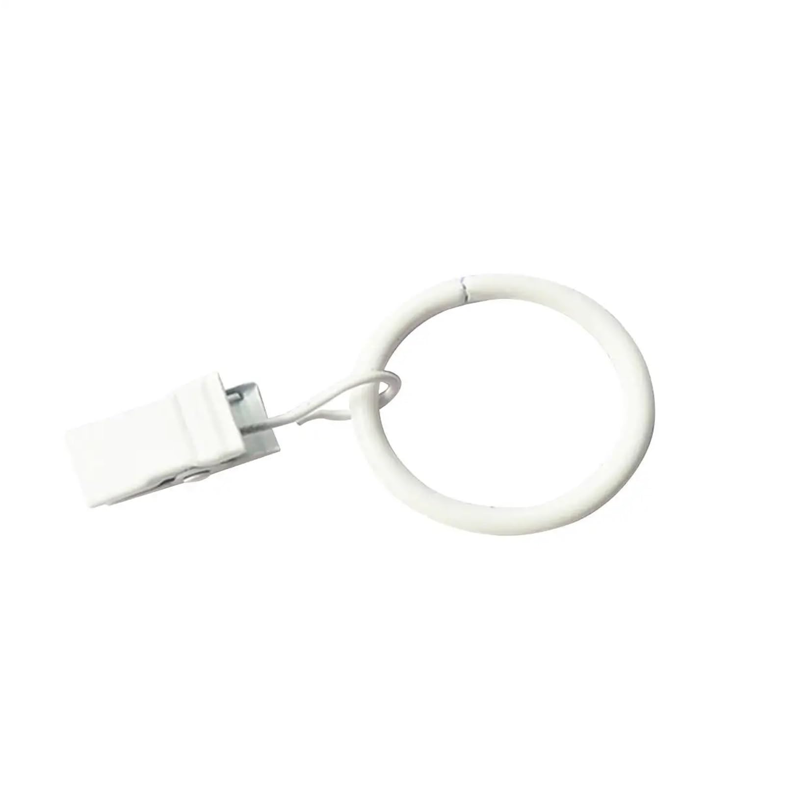 Anneaux de rideaux, Anneaux de rideau avec Clips, 100 pièces, Tension à ressort robuste, Installation facile, couleur galvanisée, convient aux tringles moins 38mm