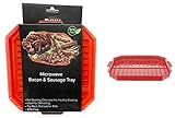 DINY Home & Style Microwave Bacon & Sausage Tray BPA Free Defrost Cook and Serve