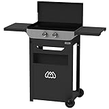 LE MARQUIER Plancha à gaz Original 260 Duo + Chariot et Couvercle sur charnières