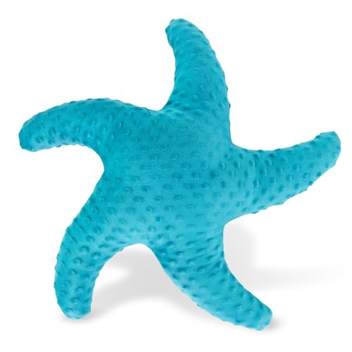 Marble Empire Starfish Pillow for Couch and Bed, Coastal Decor Throw Pillow, Ocean Beach Theme Accent Pillow for Living Room（Turquoise）