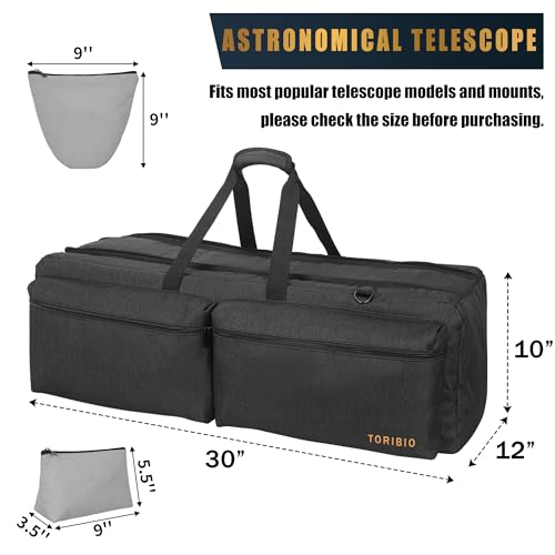 30\" Telescope Bag, Large Telescope Travel Bag for for Telescope Tube & Tripod,Soft Pad Telescope Carrying Case Compatible with Gskyer ToyerBee Celestron Telescope,Storage for Telescope Accessories​ - Thumbnail 2