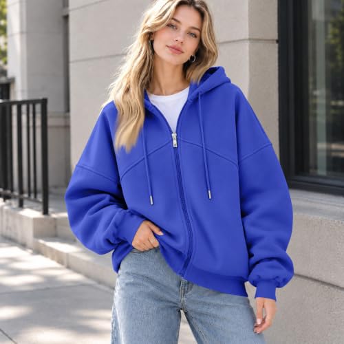 Women's Zip Up Hoodie Fleece Oversized Fashion Hoodies with Pockets - image 4