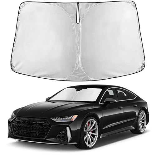 Image of EcoNour Windshield Sunshade Compatible for Audi A7 2012-2023 2024 2025, Sun Visor for Front Windshield & Window Sun Shade Cover, UV Heat Blocker & Protector, Car Accessories