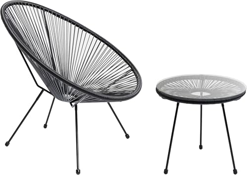 Kare Design Salon de Jardin Acapulco Noir