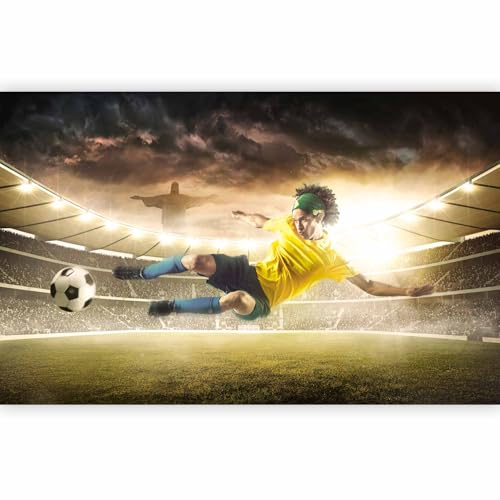 artgeist Wall Mural Soccer 177x124 in - XXL Non-Woven Wallpaper Fleece Wall Decor Photo Print Picture Image Design Home 10120907-1