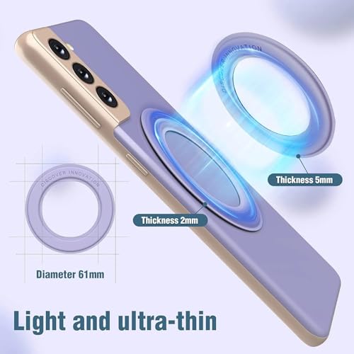Image of Nillkin Combo of SnapLink (On Phone) + Snapshold (Wall Mount) Magnetic Sticker Converts Any Phone to Magsafe Enabled Strong Adhesion Purple Color