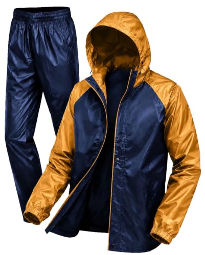 Image of La' exclusivite Classivo Waterproof Reversible Raincoat for men (IN, Alpha, M, Turbo Blue)
