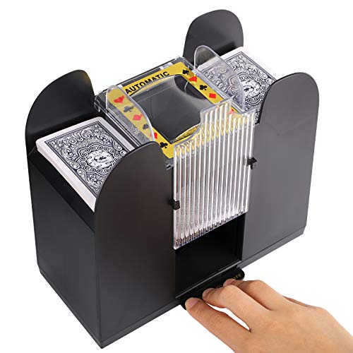 Suwimut 6 Deck Automatic Card Shuffler, Battery Operated Casino Electric Shuffler For Home Poker Playing Card Game, Travel (Cards Not Included) #TOP2