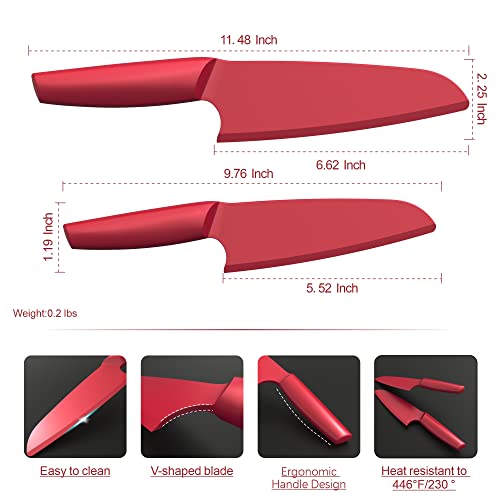 image for SWIBINJIT Nylon Knife | Plastic Knife Safe for Kids | 2 Piece Set 11