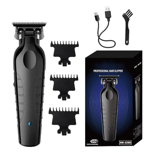 Mens Grooming Trimmer, High Speed Electric Hair Clipper for Home, Travel, Cordless Barber Shaver for Father, Husband, Boyfriend, 5.91x1.77 Inches, Black