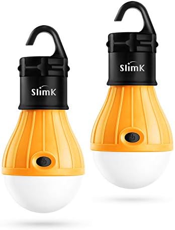 2 Pack Tent Light Outdoor Camping Lantern LED Bulb, Batteries Powered
