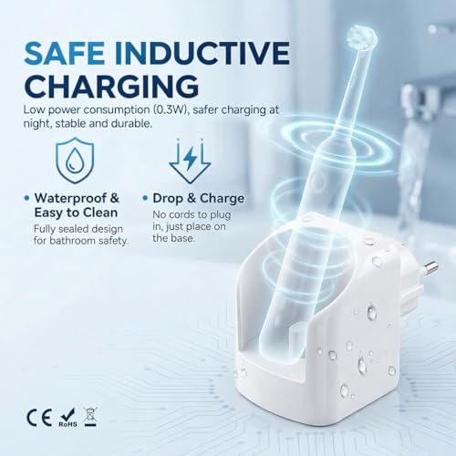 Elektrische tandenborstel, wandlader voor Oral-B iO 3/4/5/6, draadloze oplader, tandenborstel, ruimtebesparend wandlaadstation voor elektrische tandenborstels - Afbeelding 4