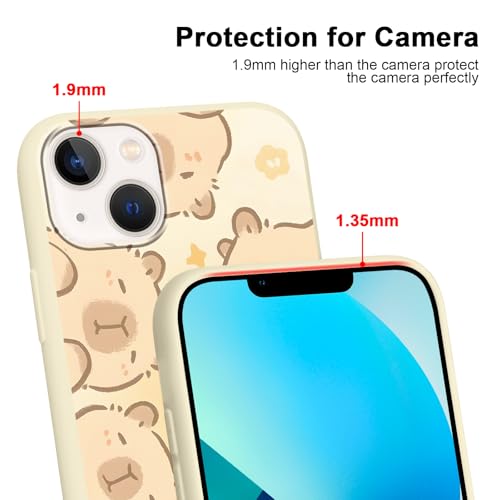 Coque Capybara iPhone 13 mini protection antichoc silicone Kawaii - 4