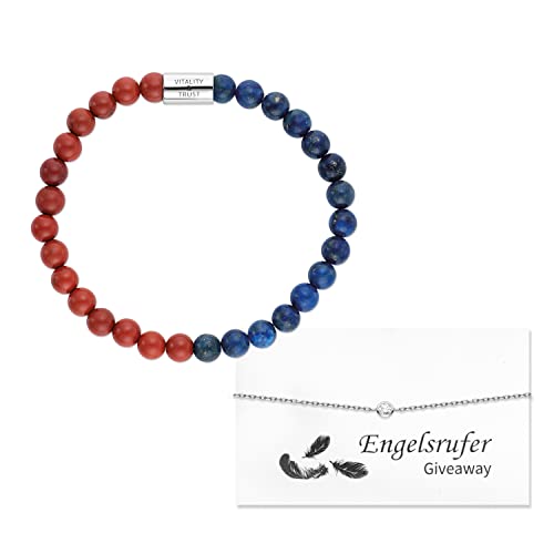 Engelsrufer® Stimmungsarmband mit Lapislazuli und Roter Jaspis Natur...
