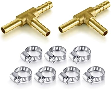Snapklik.co : AOPANDA 1 Brass Barb Tee Fittings T-Shaped 3 Ways Union