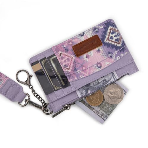 Image of Montana West X Wrangler Aztec RFID Credit Card Holder Slim Wallet Keychain Wristlet Women Wallet Small Ladies Female Wallets, Card Cases & Money Organizers with Coin Purse