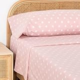 sabana rosa palo JUEGO COMPLETO: Incluye 1 sábana bajera ajustable, 1 sábana encimera, y 1 ó 2 fundas de almohada (1 funda de almohada para cama de 90, 105 y 135; 2 fundas de almohada para camas de 150, 180 y 200).