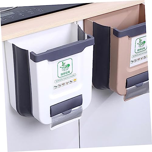 Caneca de basura plegable para cocina Happyyami gris miniatura 5