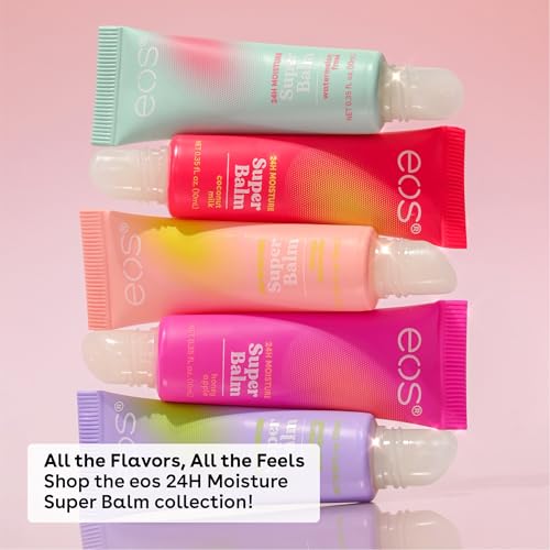 Image of eos 24H Moisture Super Balm - Raspberry Kiwi Splash, Day or Night Lip Treatment, Made for Sensitive Skin, Lip Balms & Moisturizers, 0.35 fl oz (Pack of 2)