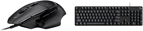 Logitech G 502 X Ratón para juegos con cable + paquete de teclado mecánico para juegos G413 SE de tamaño completo, color negro