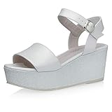 Fiarucci Brautschuhe Resi - Damen, Plateau, Sandalen, Leder - Gr. 41 (UK 8)