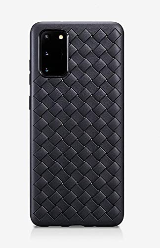 PHONETASTIC Back Case for Samsung Galaxy A71 Grid Weaving Breathable Durable Light Shockproof case (Black) Flexible Soft TPU Matte Cover