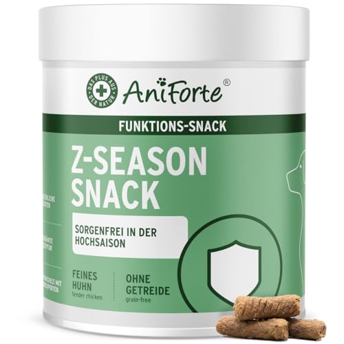AniForte Z Season Snack für Hunde 300g | Funktionssnack für gesamte Saison, 100% natürlich mit Schwarzkümmel, Kokosöl, Zistrosenkraut, getreidefrei, Monoprotein