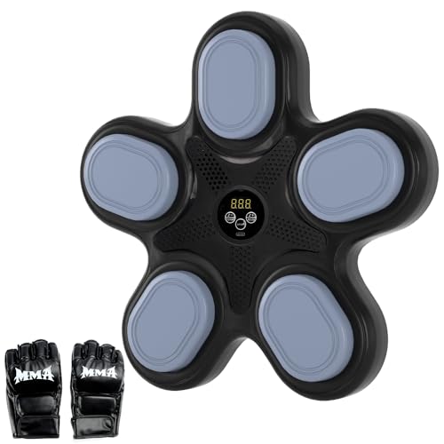 Frezon 音楽ボクシングマシン ボクシンググローブ付き マシン ストレス解消 運動不足解消 LEDライト付き 家庭用 music boxing machine スマート音楽同期 壁掛け 取り付け簡単 高い柔軟性 騒音を低減 音楽 タイプ3