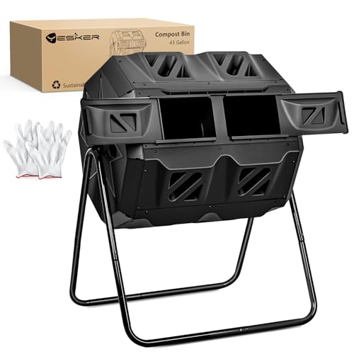 Yesker Dual Chamber Compost Bin Outdoor