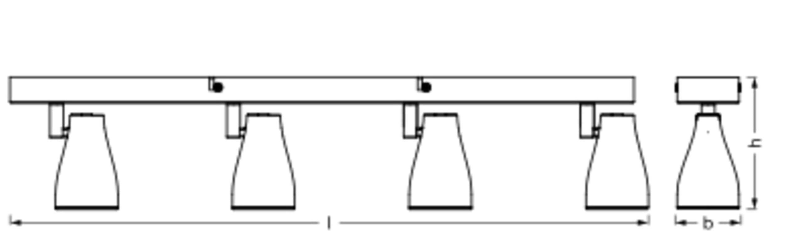 Osram Foco LED SPOT PEAR GU10, blanco, 4 x 4,3 W, 1400 lm, 614 mm, luz blanca cálida, cabezales orientables, fácil montaje, combinación con bombillas inteligentes GU10, IP20, 2700 K