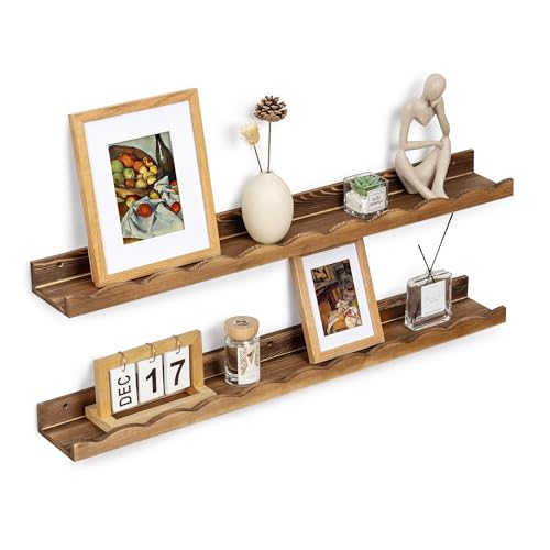 Fun Memories Picture Ledge Shelf for Wall, 36 inch Pine...