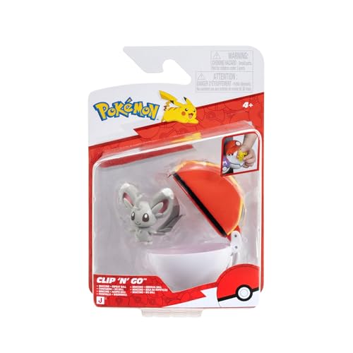 Pokémon PKW4606 - Clip N Go Pokéball - Picochilla und Wiederball offizieller Pokéball mit beweglicher 5 cm Figur