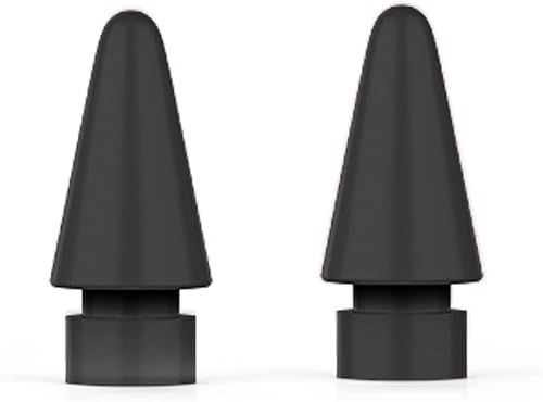 Paquete de 2 puntas de repuesto compatibles con Apple Pencil 2 Gen iPad Pro Pencil punta iPencil para iPad Pencil 1 stPencil 2 Gen negro