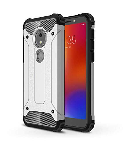 Lapinette Funda Compatible con Motorola Moto G7 Plus Antigolpes - Carcasa Moto G7 Plus Antigolpes - Funda Motorola Moto G7 Plus Antigolpes - Protección Rígida Modelo Armor Blanco