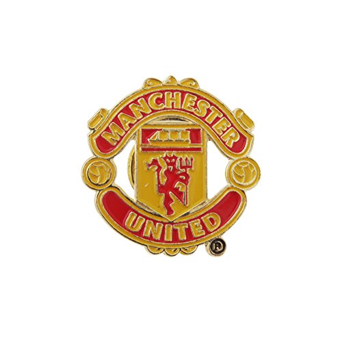Manchester United FC Official Metal Football Crest Pin Badge (One Size) (Red/Gold)
