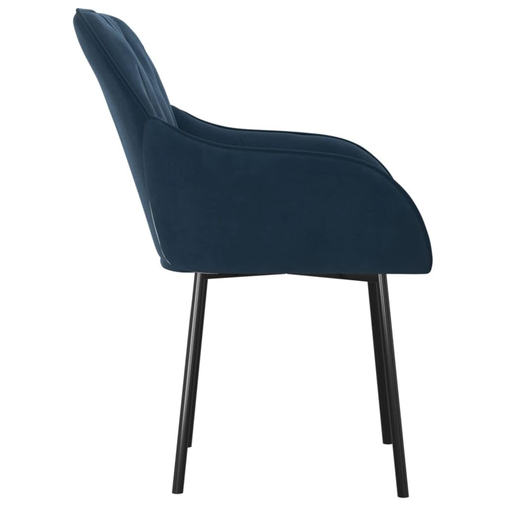ZEYUAN Sillas de Comedor 2 Unidades Terciopelo Azul, Sillas Cocina, Sillas Nordicas, Silla Salon, Sillas Sala De Espera, Mueble Salon - 344844