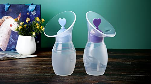 Amplim Manual Breast Pump With Two Stoppers - 2 Pack, Fsa/Hsa Eligible, 4Oz/100Ml, Portable, Comfortable, And Easy To Use - Bpa-Free And Food Grade Silicone - Ideal For Breastfeeding Moms On The Go #TOP7