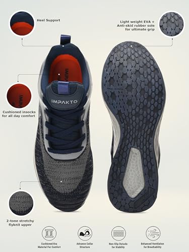 Image of Impakto Woven Max Men's All Court Badminton,Squash Shoes Lightweight & Durable, X-Cushion Protection