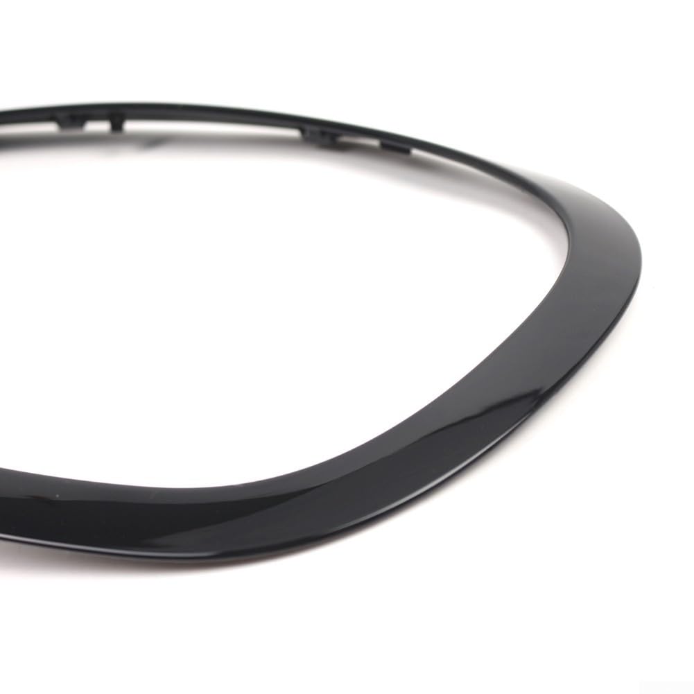 Eawfgtuw Anello di ricambio nero per faro anteriore compatibile con Mini Cooper F60 F61 Countryman Cornice anteriore esterna Shell decorativo di ricambio 2017-2023 51137388117 51137388118