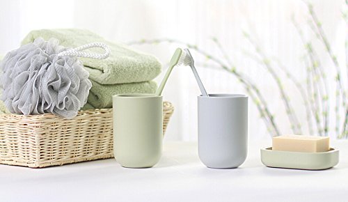 Uviviu Bathroom Cups, Plastic Toothbrush Holder, Tumbler Cup, 350Ml (Light Green) #TOP5