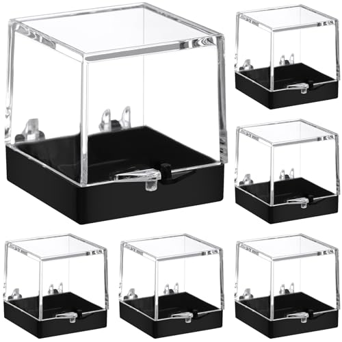 NOLITOY 60 Pcs Mineral Standard Display Box Art Supply Storage Organizer Crystal Collection Display Square Display Case Practical Specimen Display Case Coin Plastic Sample Holder