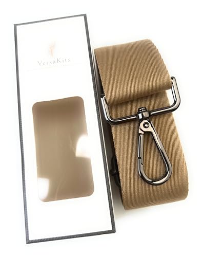 Image of Purse Strap Replacement for Crossbody Bags & Handbags | Premium Webbing with Gunmetal Black Hardware Clip-On Installation Adjustable Length Comfortable Wide Guitar Style Strap