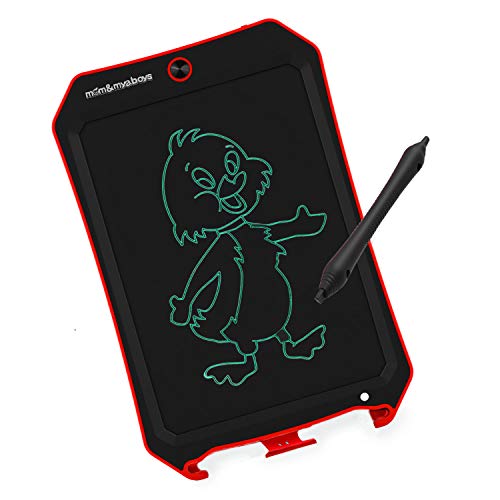 mom&myaboys LCD Writing Tablet Toys forÂ Kids Birthday Gifts,Kids Toy 8.5 Inch Writing Boards,Electronic Writings Pads Drawing Board for Kids, Blackboard Erase Button Lock Included(Red)