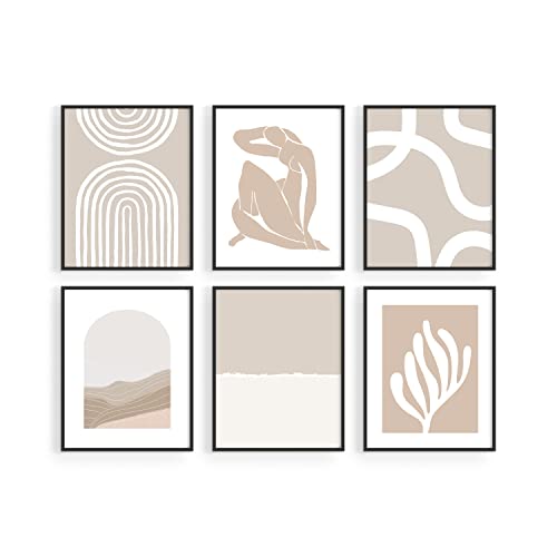 Haus and Hues Neutral Wall Art, Beige Wall Decor, Beige Wall Art, Wall Art Modern Abstract, Matisse Poster, Matisse Prints, Geometric Wall Art, Mid Century Modern Wall Art, Boho Art (Unframed 8x10)