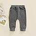 Mubineo Toddler Baby Boy Girl Infant Basic Plain Sweatpants Comfy Cotton Pants with Pockets (Dark Grey, 3 Years)