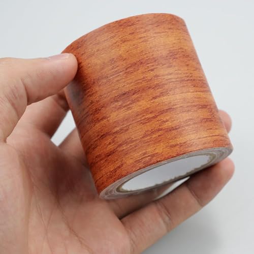 Zfseyuh Klebeband Holzoptik Braunes Realistische Holzmaserung Reparatur Klebefolie Holzoptik Reparaturband für Böden Möbel Schrank 5,7 cm x 4,57 m (Schokoladenfarbe)
