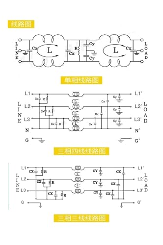 Filtro antiinterferencias CW4L2 de CA 220V que elimina cortes en automatismos 4
