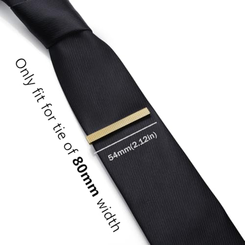 HONEY BEAR 1.97"/2.12" Mens Tie Clips Bar Normal Size for Business Wedding Gift 5.4cm2